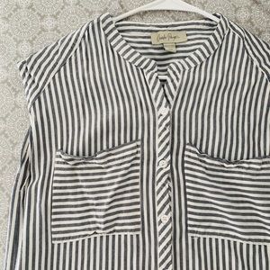 Stripped tank/short sleeve shirt